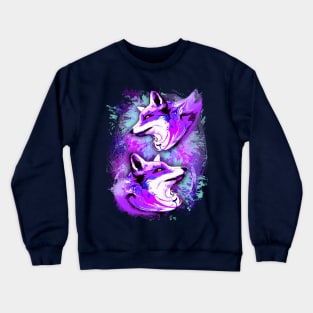 Purple Fox Spirit Crewneck Sweatshirt